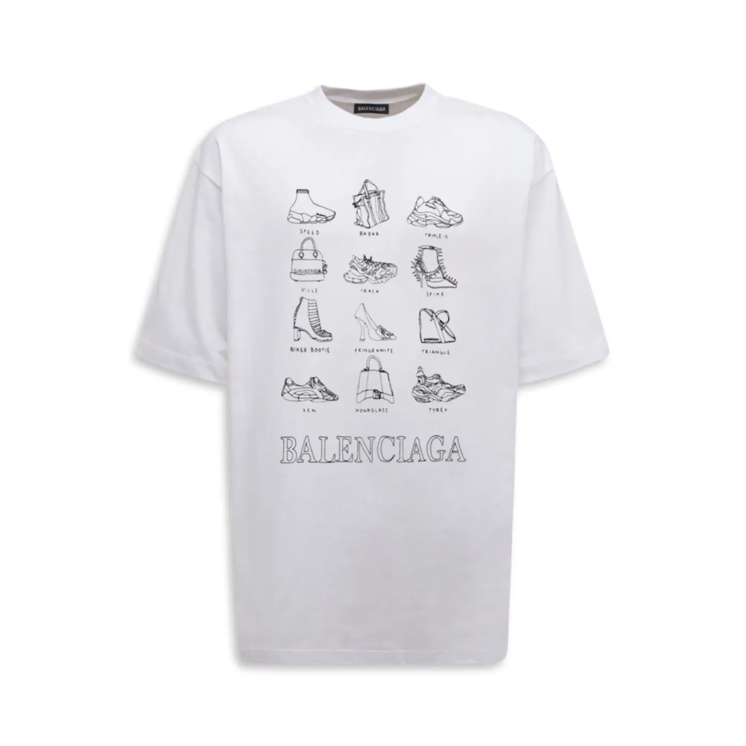 Balenciaga printed oversized T-shirt White