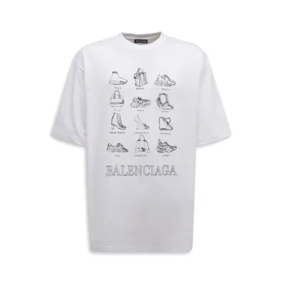 Balenciaga printed oversized T-shirt White
