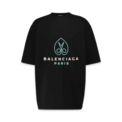 Balenciaga Logo print T-shirt Black &amp; Green