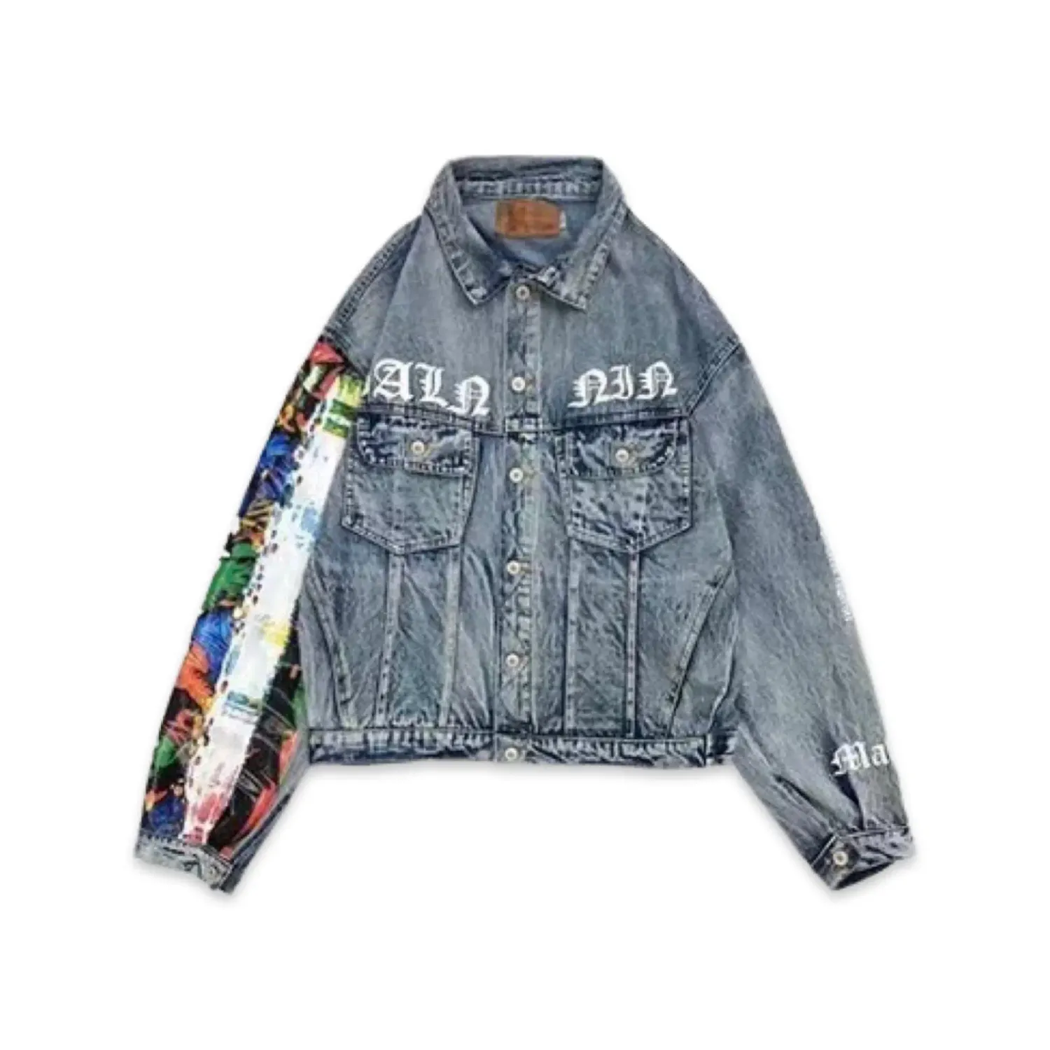 JEANS DATUN DENIN JACKET BLUE GRAFFITI