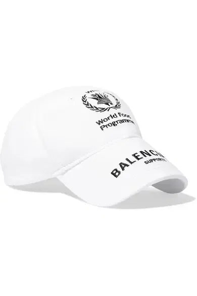 Balenciaga Black WFP Embroidered Cotton Cap