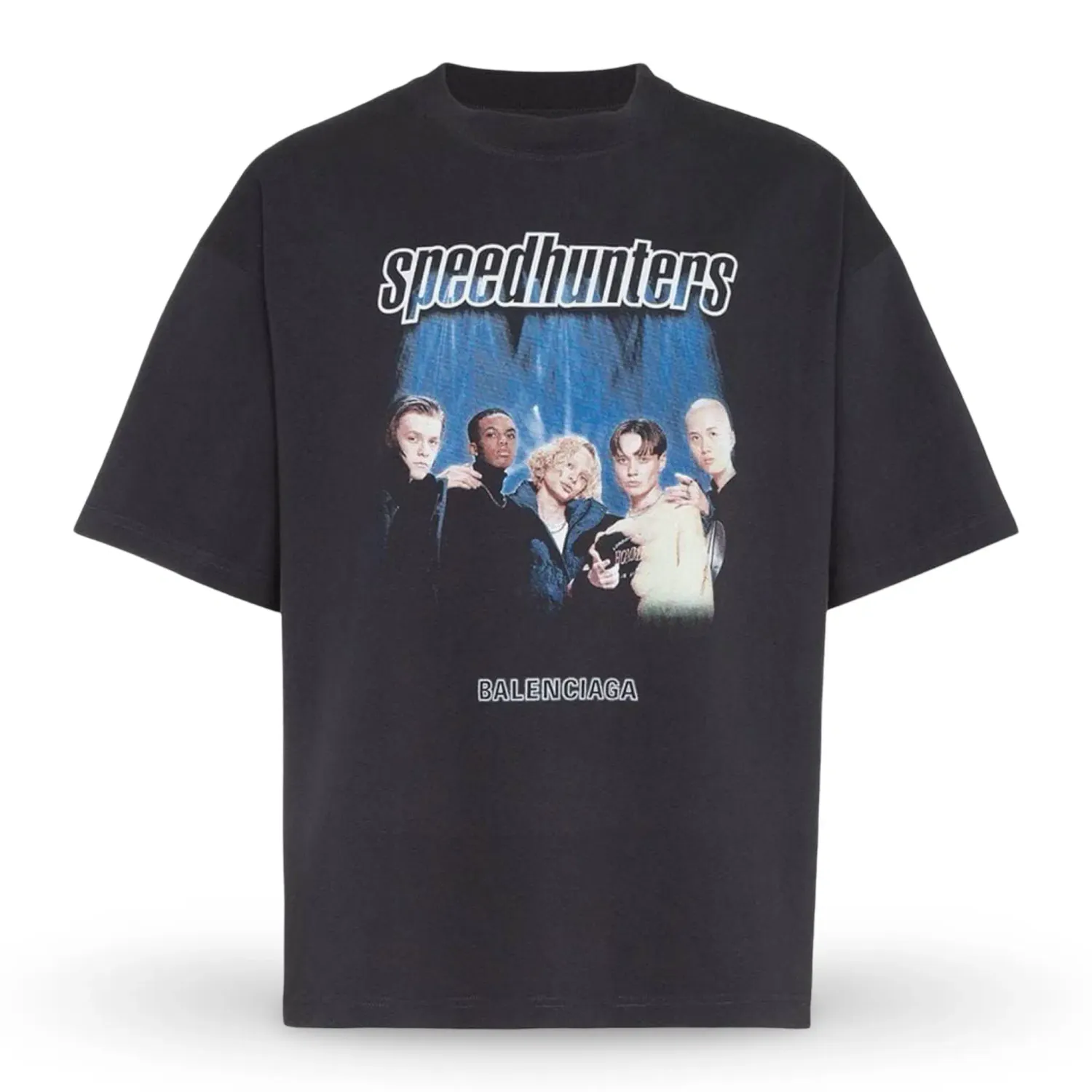 BALENCIAGA SPEEDHUNTERS PRINT TEE BLACK &amp; BLUE