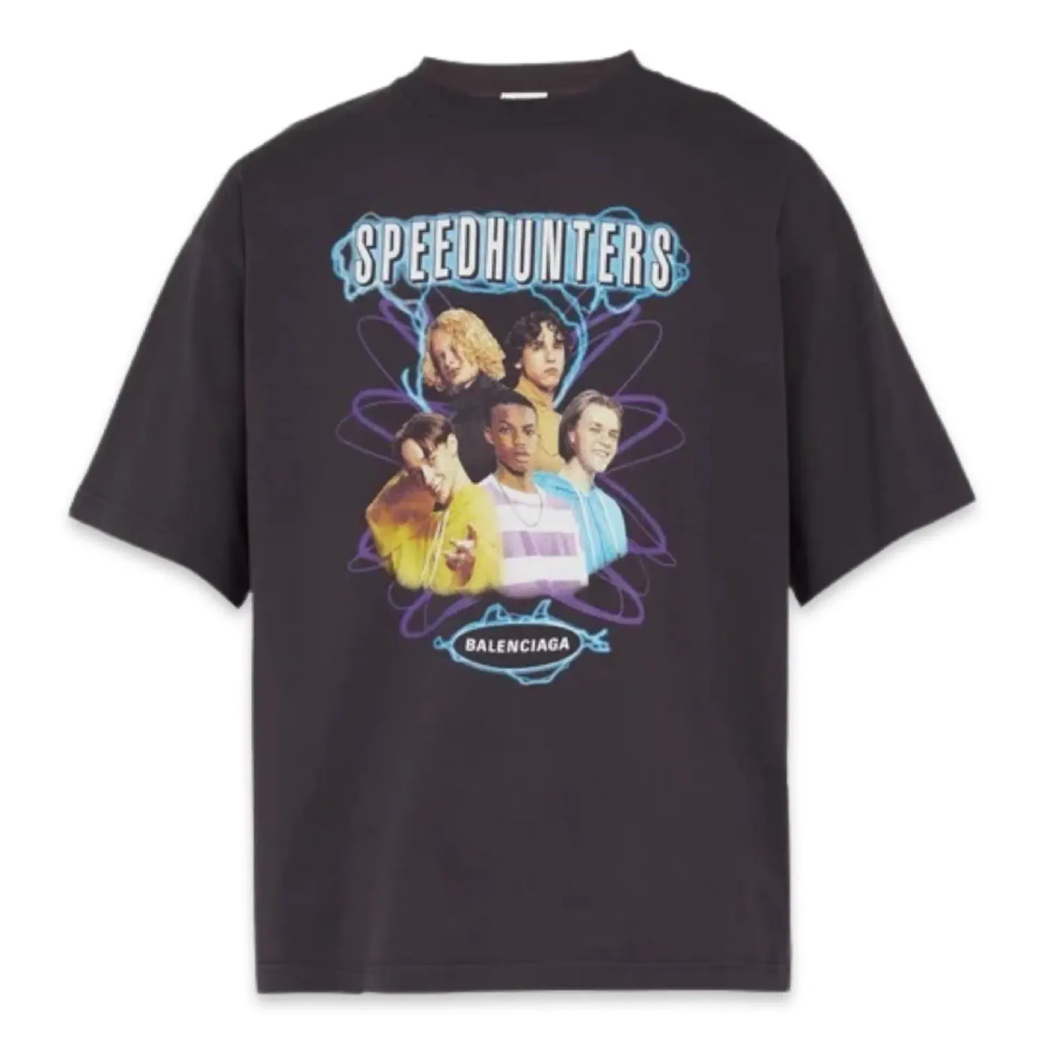 BALENCIAGA SPEEDHUNTERS PRINT TEE BLACK &amp; YELLOW