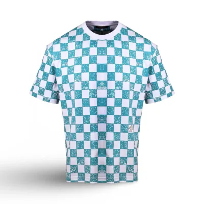 Louis Vuitton Camisola MANGAS CURTAS DAMIER verde