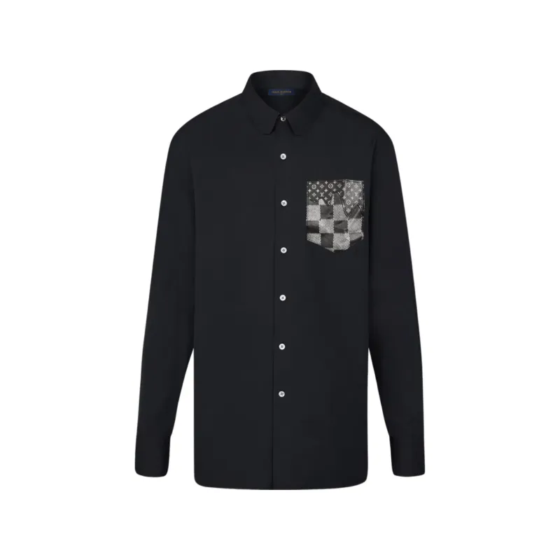 Louis Vuitton CAMISA DE POPA DE DNA REGULAR Preta