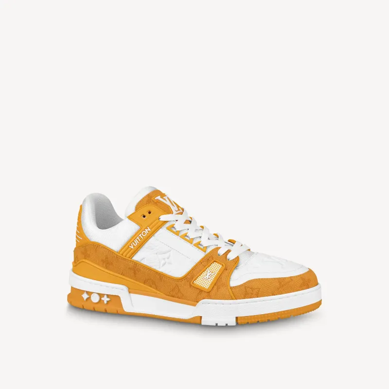 LOUIS VUITTON LV TRAINER SNEAKER DENIN in Yellow
