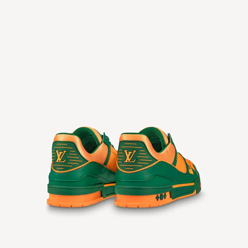 LOUIS VUITTON LV TRAINER SNEAKER DENIN in GREEN &amp; YELLOW