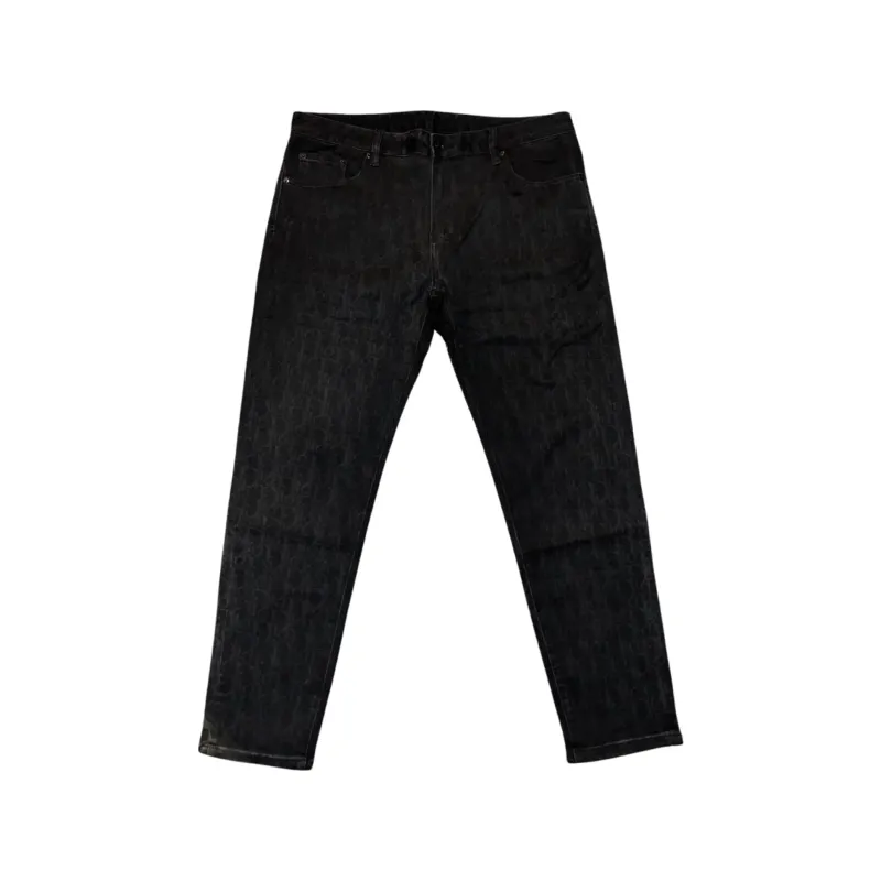 Christian Dior SLIM-FIT JEANS Black Dior Oblique Kasuri Cotton
