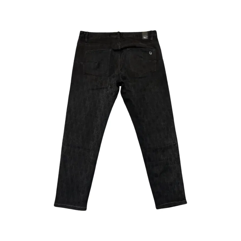 Christian Dior SLIM-FIT JEANS Black Dior Oblique Kasuri Cotton