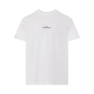 MAISON MARGIELA Upside Down Logo T-Shirt in White/Black