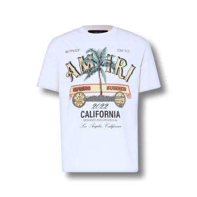 AMIRI Rum Label T-Shirt in Almond