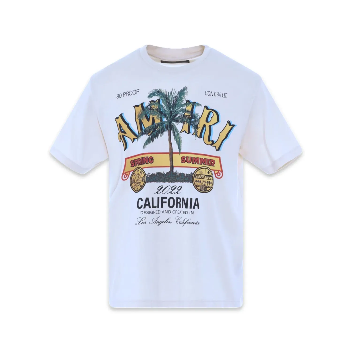 AMIRI Rum Label T-Shirt in Almond