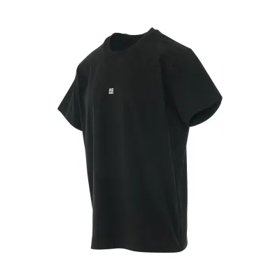 GIVENCHY 4G Logo Embroidered T-Shirt in BLACK