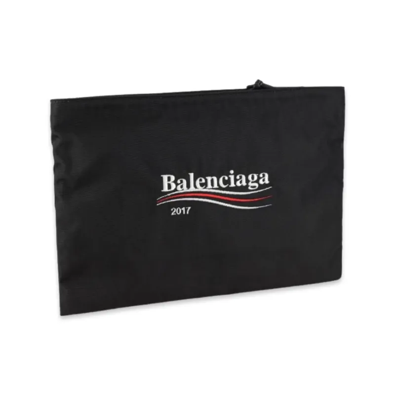 BALENCIAGA wave logo clutch bag