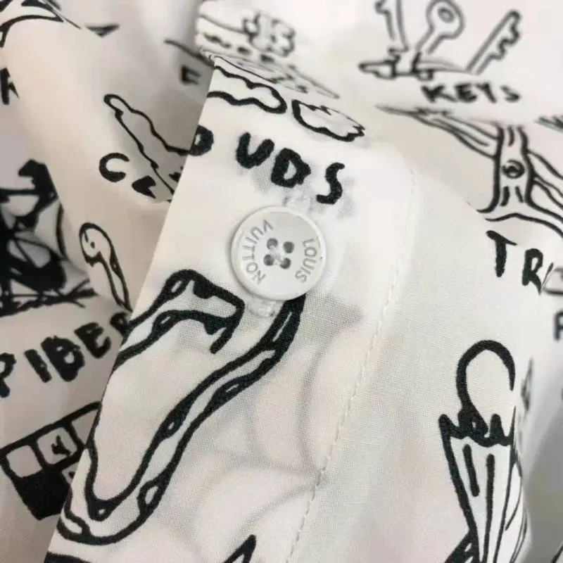 Louis Vuitton Men Placed Graphic Shirt - White