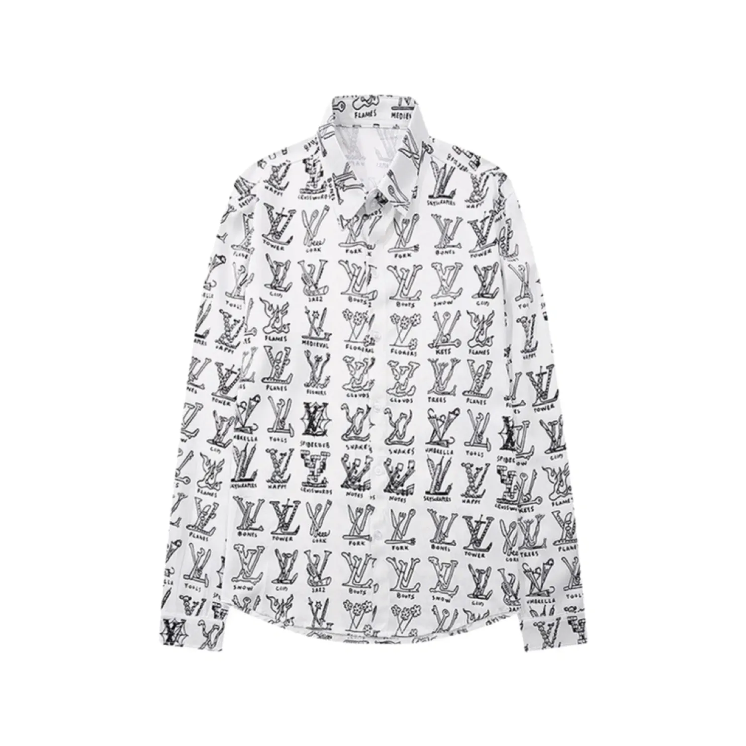 Louis Vuitton Men Placed Graphic Shirt - White