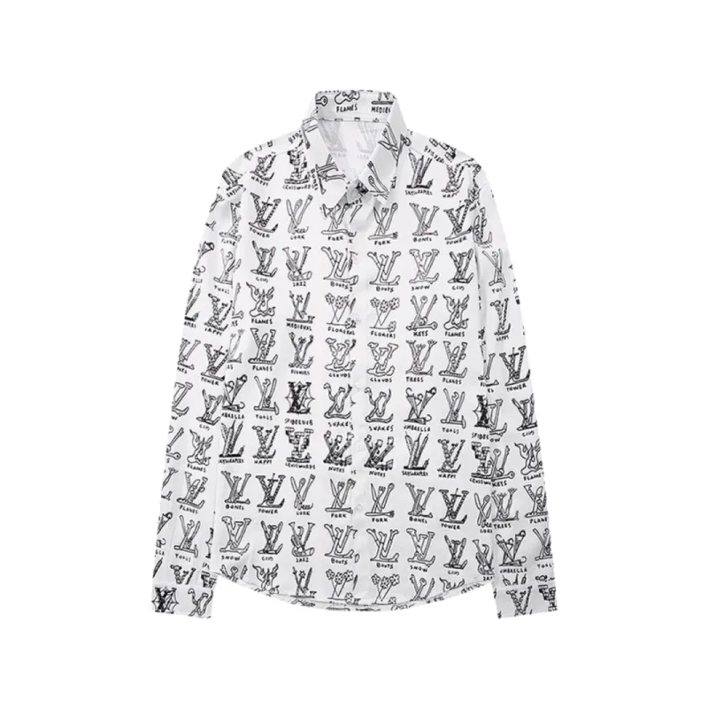 Louis Vuitton Men Placed Graphic Shirt - White