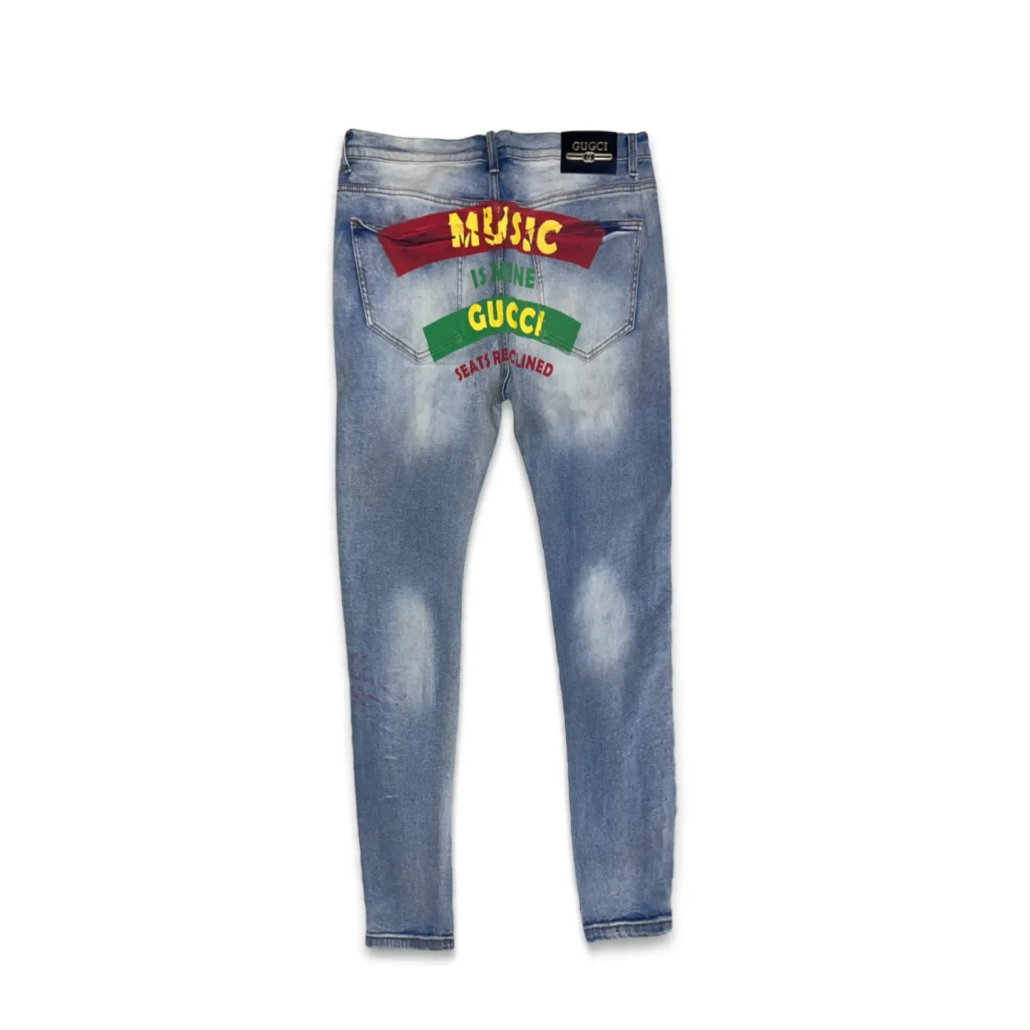 Gucci Music is Mine Logo In back Denim