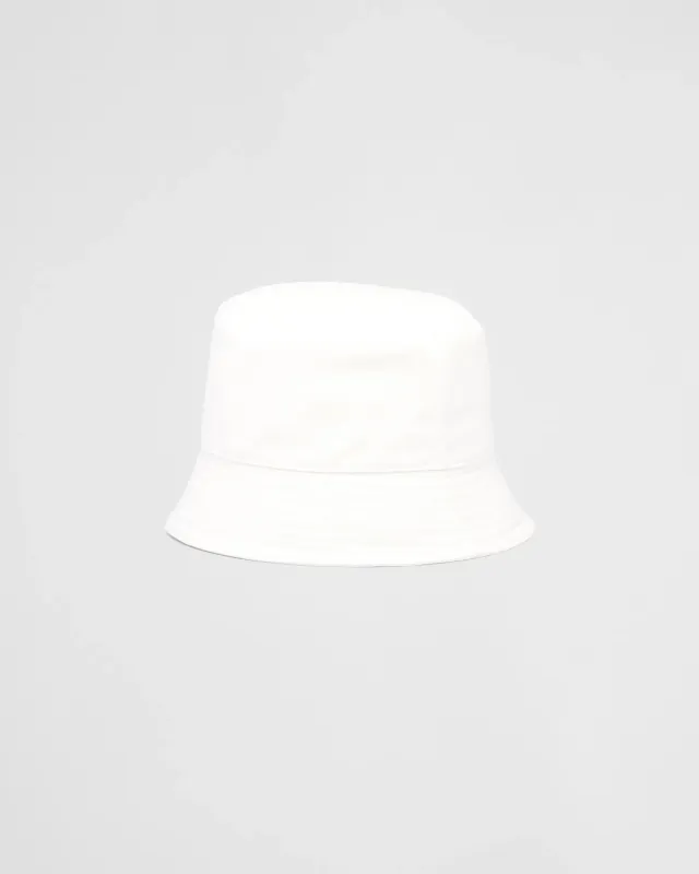 Prada chapéu de balde de broca branco