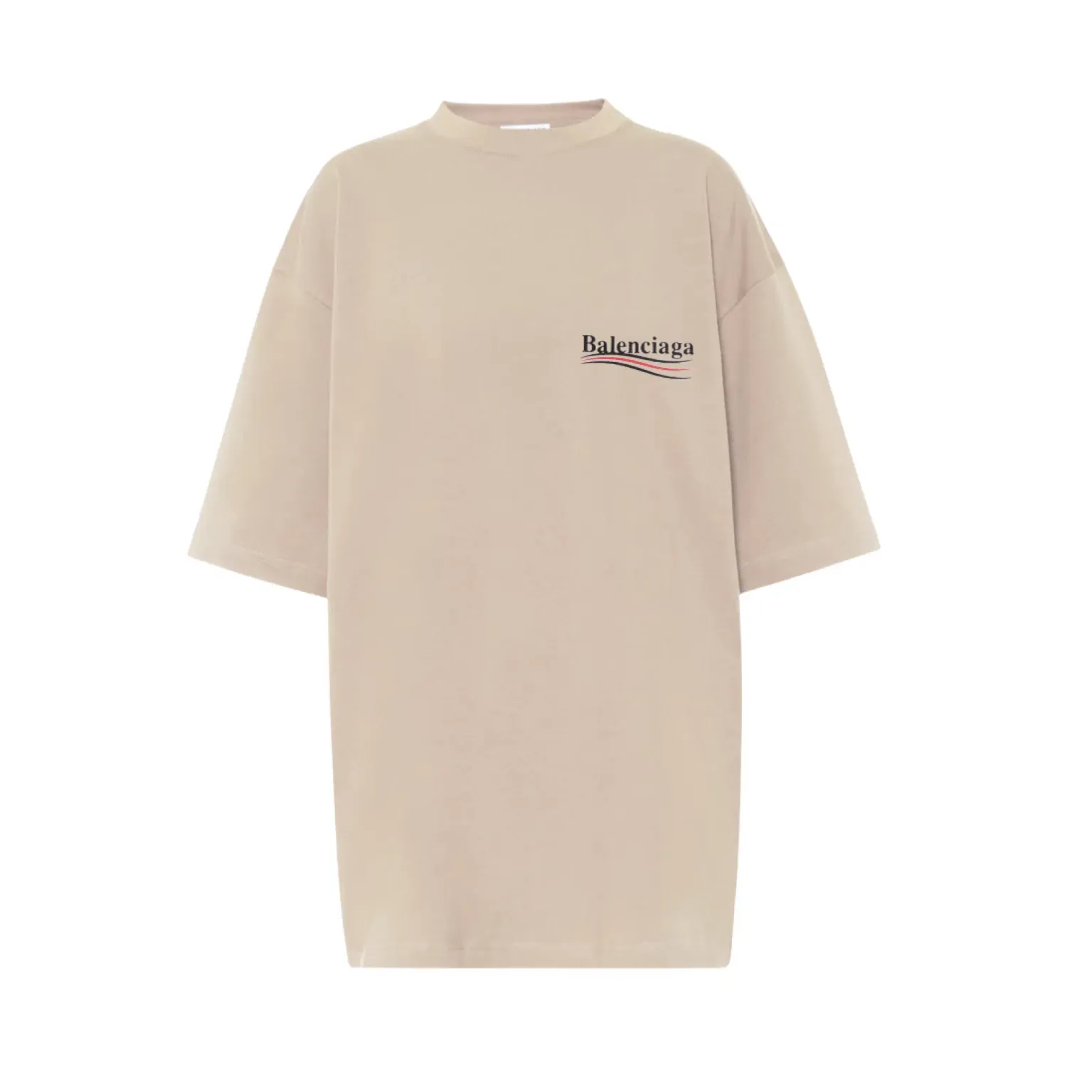 BALENCIAGA Political Campaign T-Shirt Beige