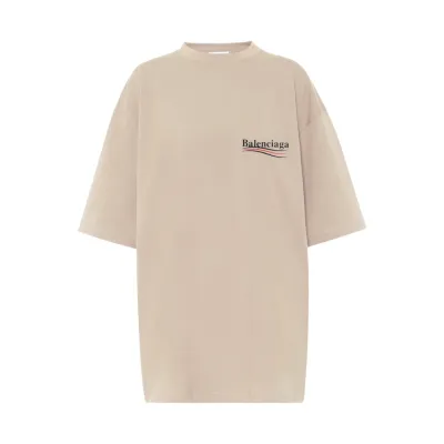 BALENCIAGA Political Campaign T-Shirt Beige