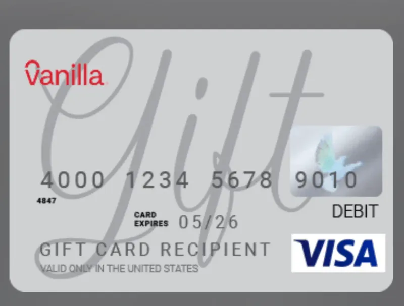 Visa Vanilla online Gift Card