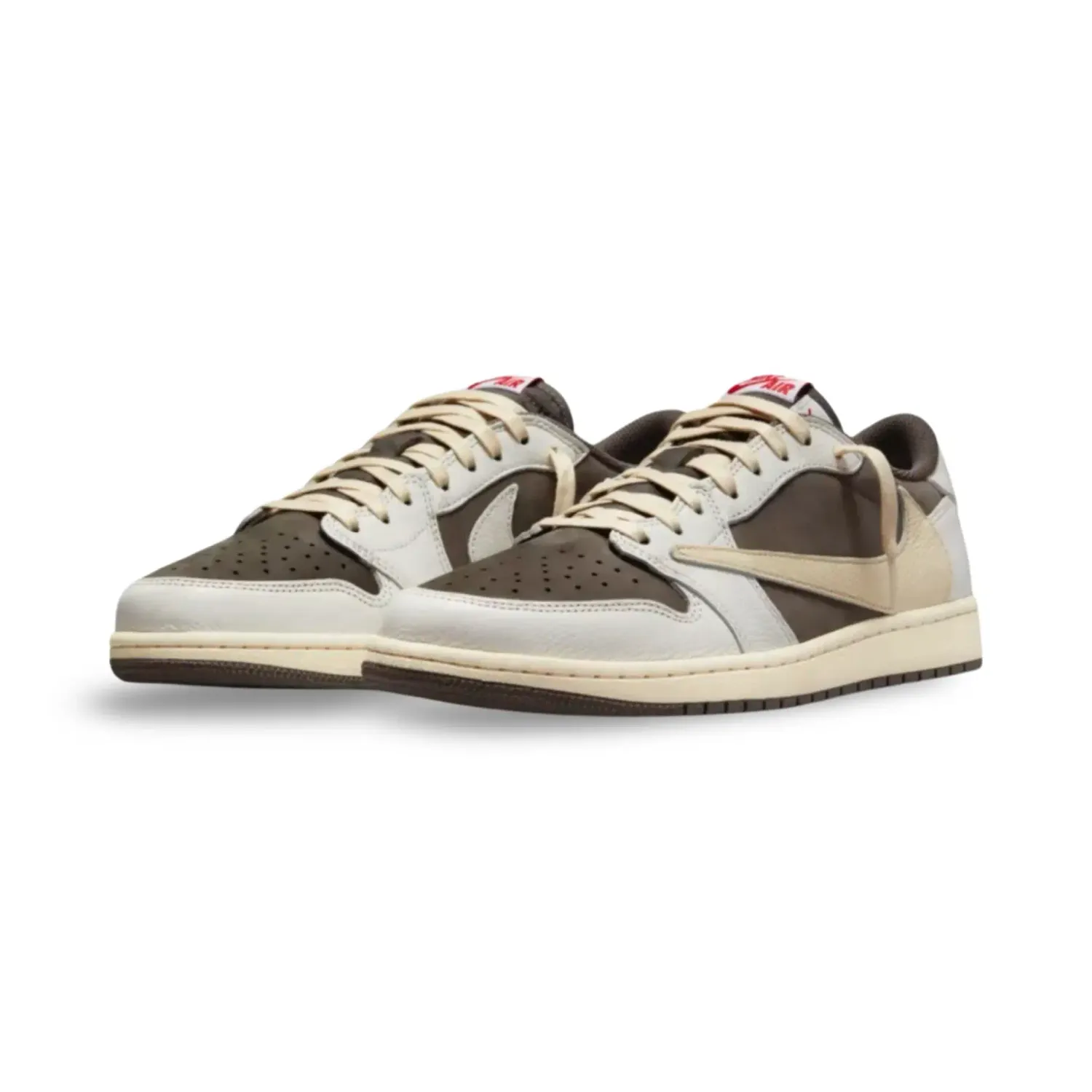 Travis Scott x Air Jordan 1 Low Retro Sail and Ridgerock