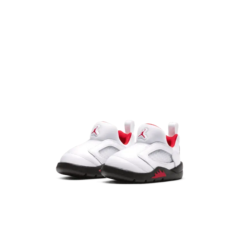 Air Jordan 5 Retro Little Flex white e red (TD) kids