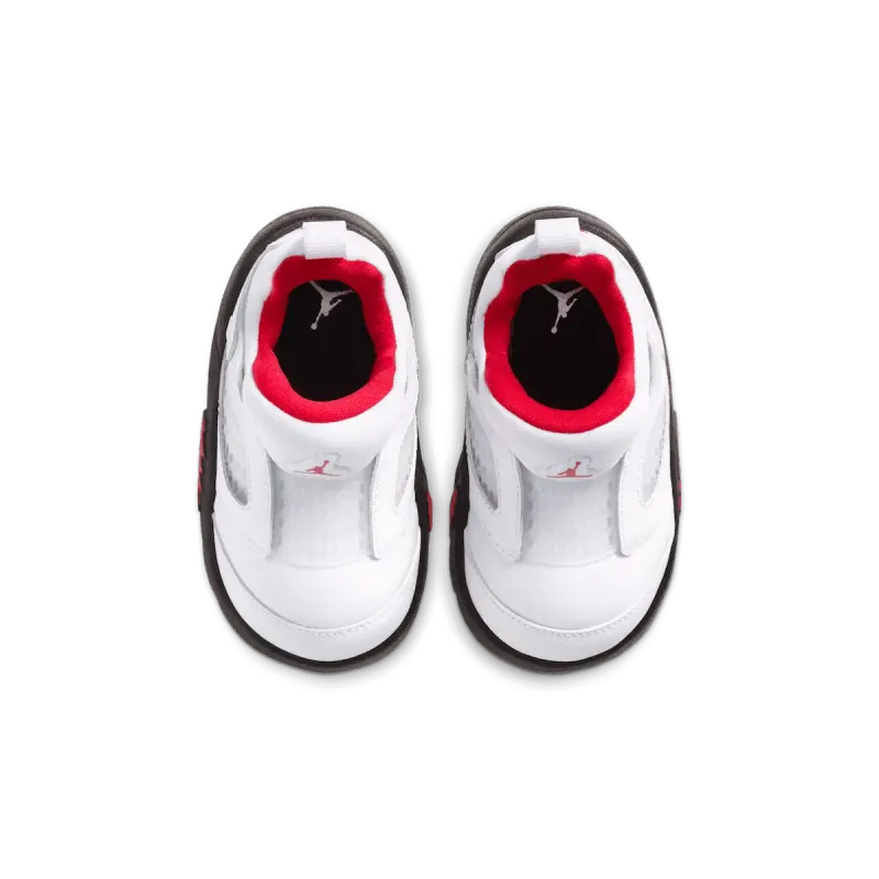 Air Jordan 5 Retro Little Flex white e red (TD) kids