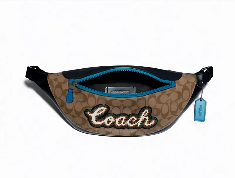 COACH WARREN BELT BAG IN SIGNATURE CANVAS WITH COACH SCRIPT