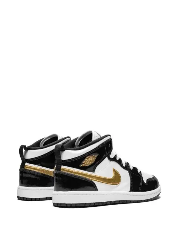 Air Jordan 1 MID SE (PS) black/gold kids