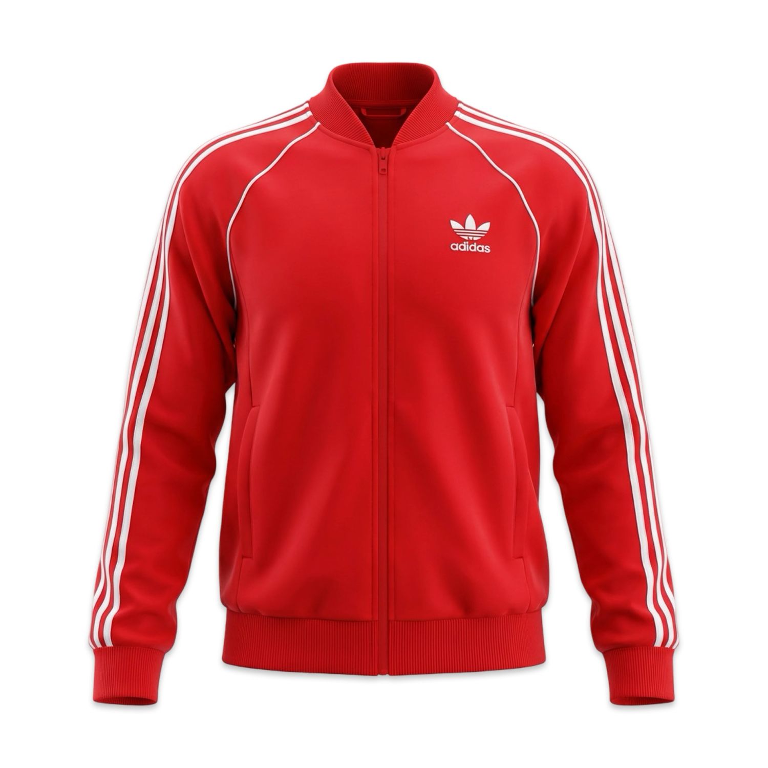 ADIDAS SUPERSTAR TRACK TOP Red &amp; White