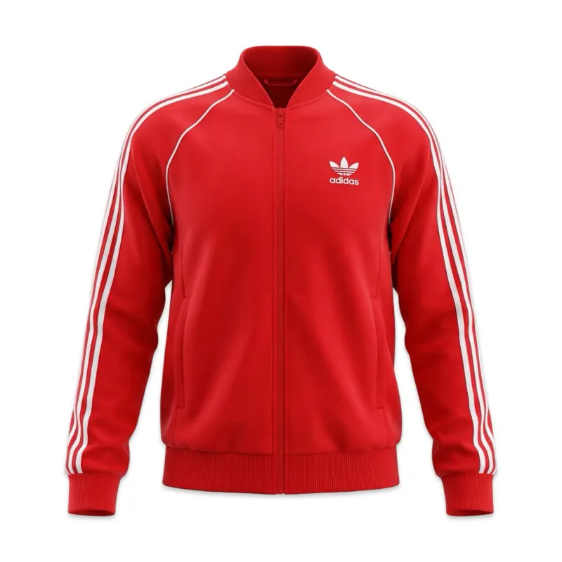 ADIDAS SUPERSTAR TRACK TOP Red &amp; White