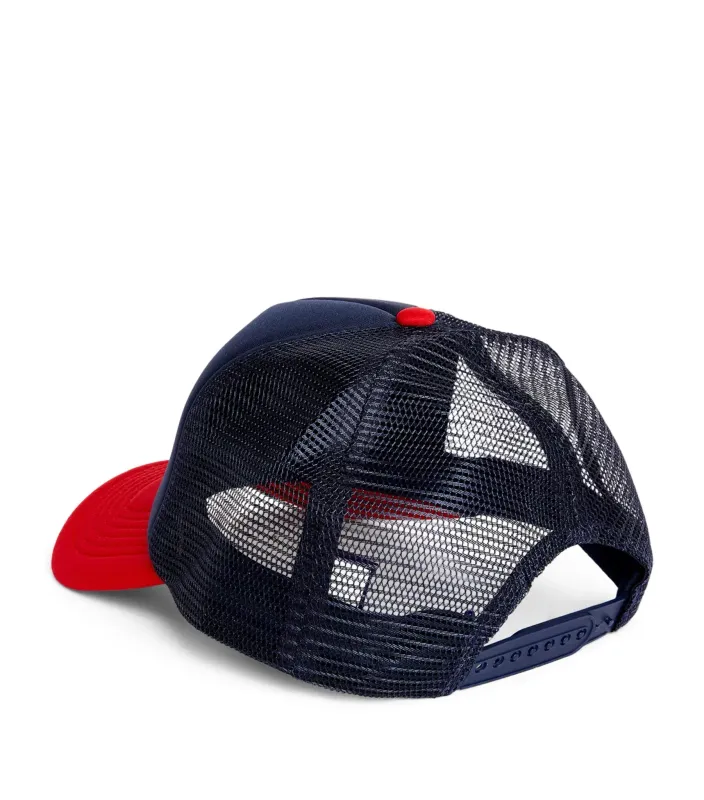 Billionaire Boys Club Arch Trucker Cap in Blue &amp; Red