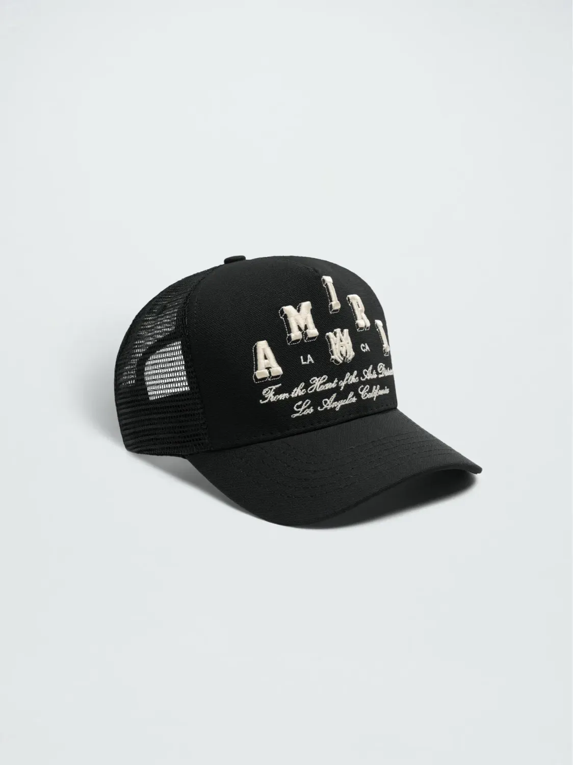 AMIRI AMIRI VARSITY TRUCKER HAT BLACK