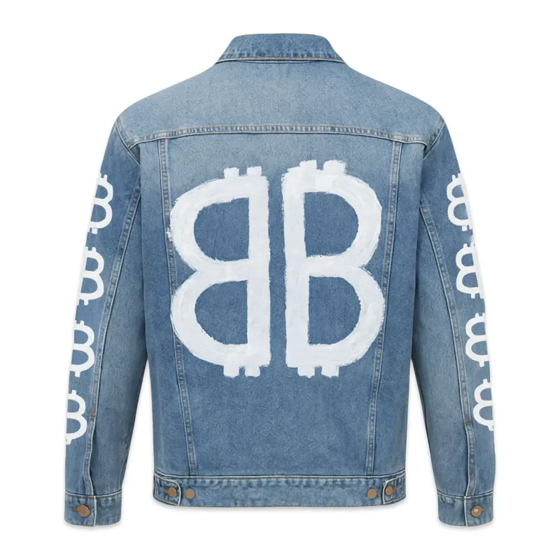 BALENCIAGA Oversized Denim Jacket In Crypto Print