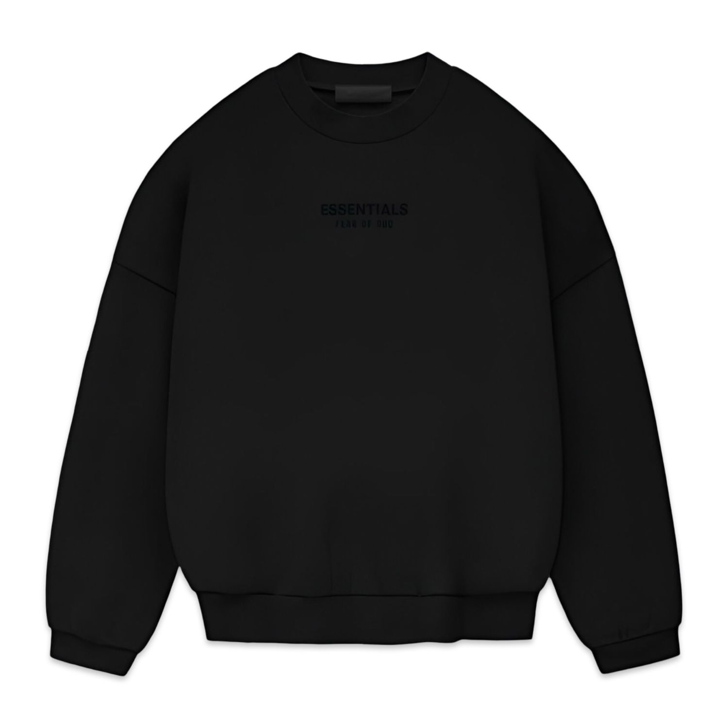 Fear of God Essentials Crewneck Jet Black Fear of God Essentials Crewneck Jet Black