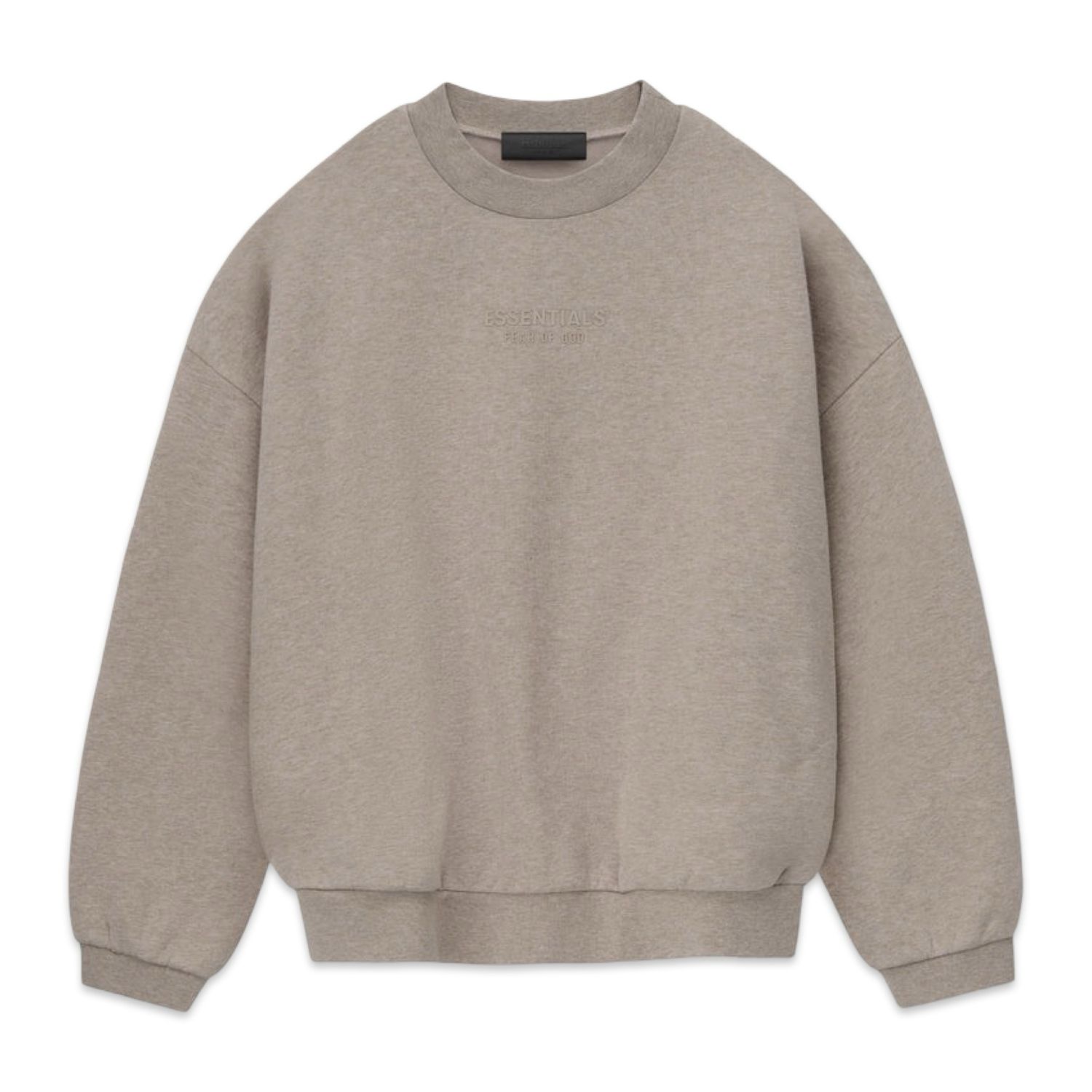 Fear of God Essentials Crewneck Dark Oatmeal Sweatshirt Fear of God Essentials Crewneck Dark Oatmeal Bege Escuro - Vista Frontal