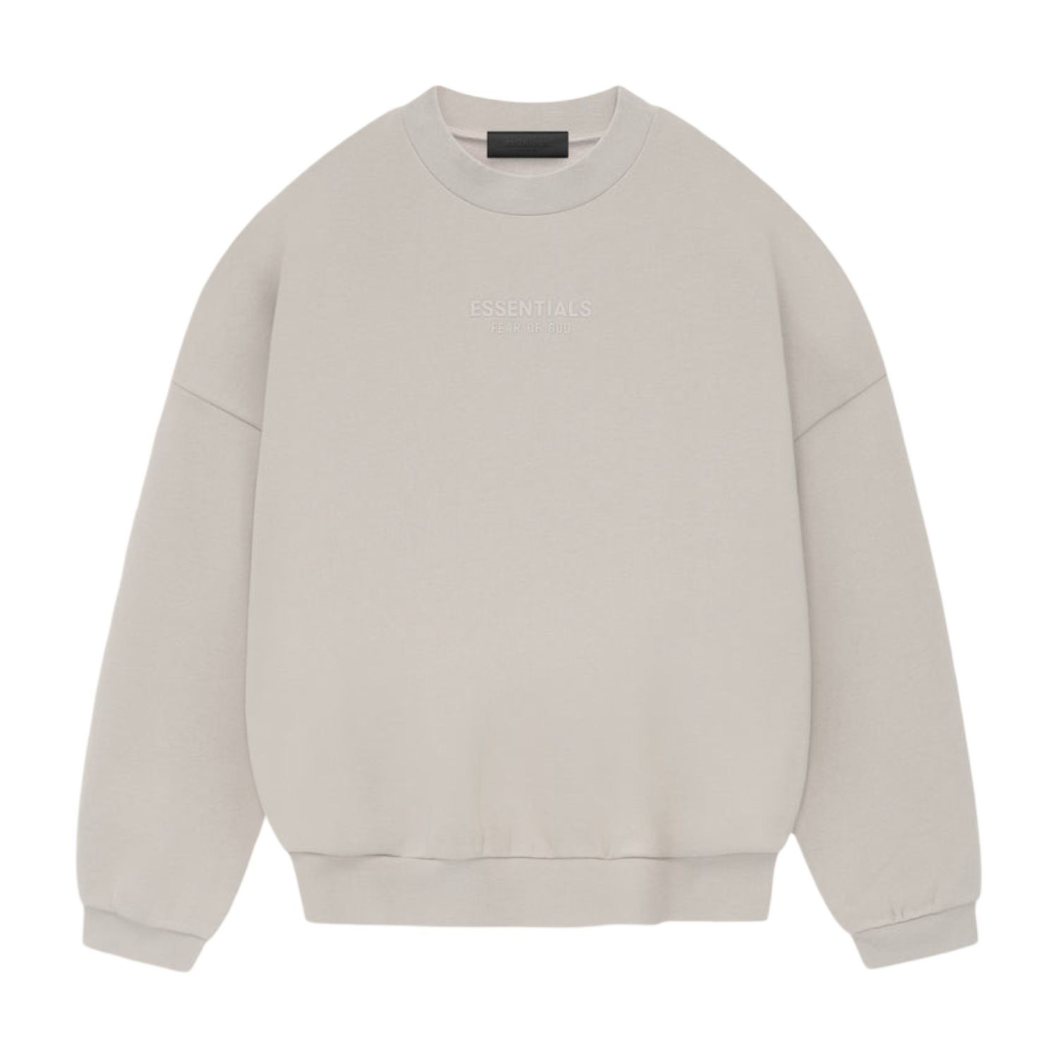 Sweatshirt Fear of God Essentials Crewneck Light Oatmeal Bege Claro - Vista Frontal