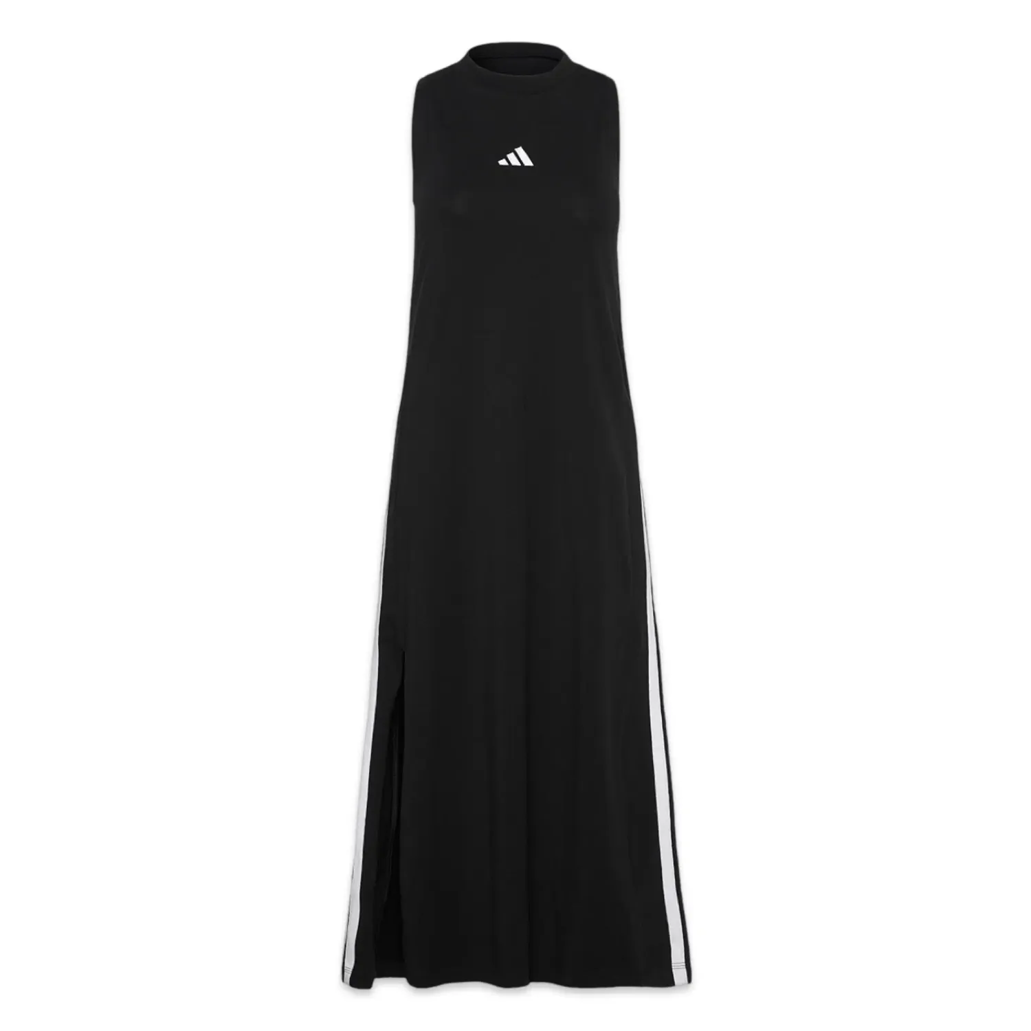 Adidas Vestido Maxi 3-Stripes Preto Feminino