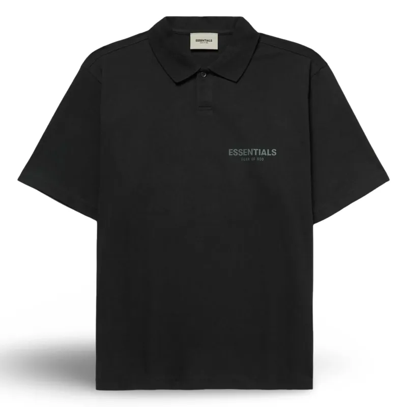 Fear of God Essentials Black Polo Shirt