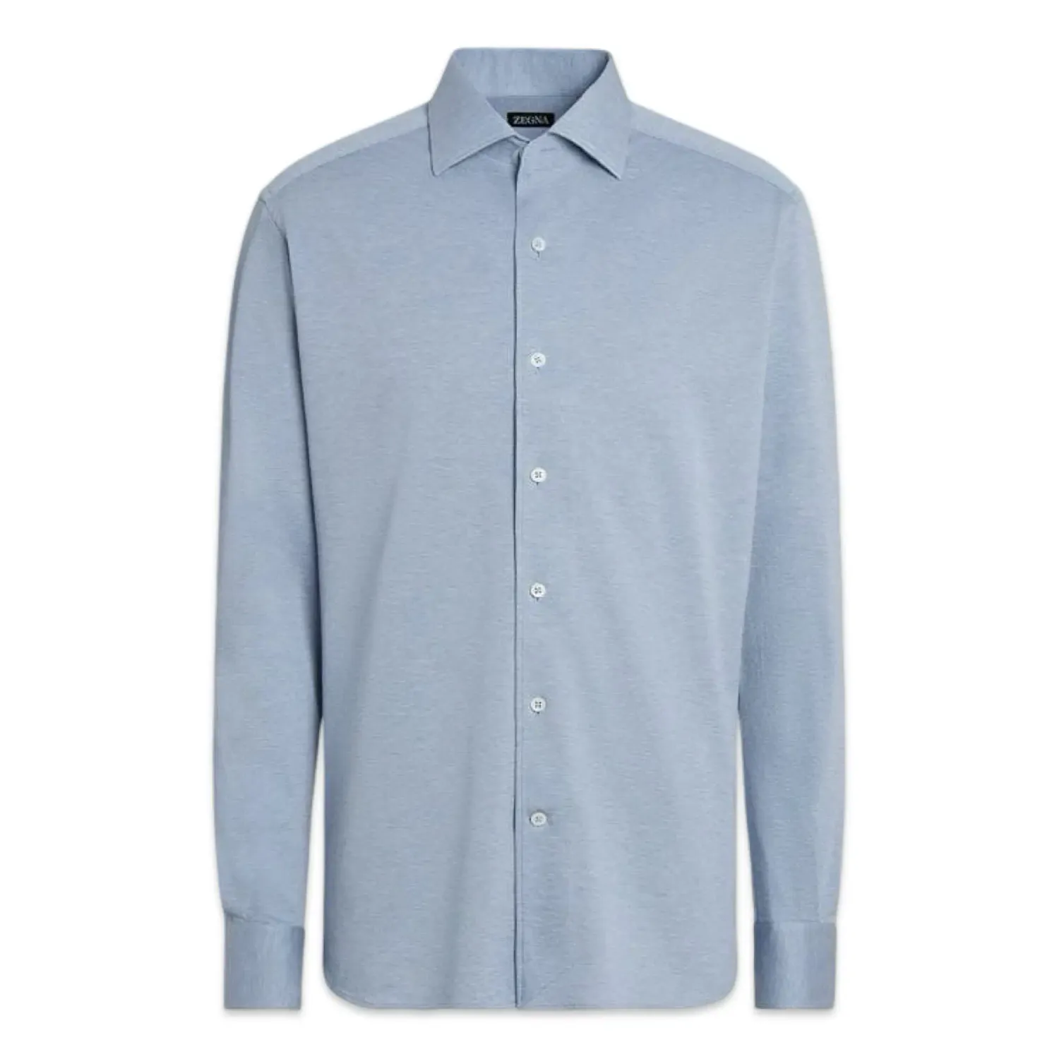 Zegna CAMISA DE MANGA COMPRIDA DE ALGODÃO JERSEY