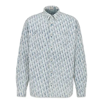 Dior Cotton Jeans Kasuri Dior Oblique blue and white