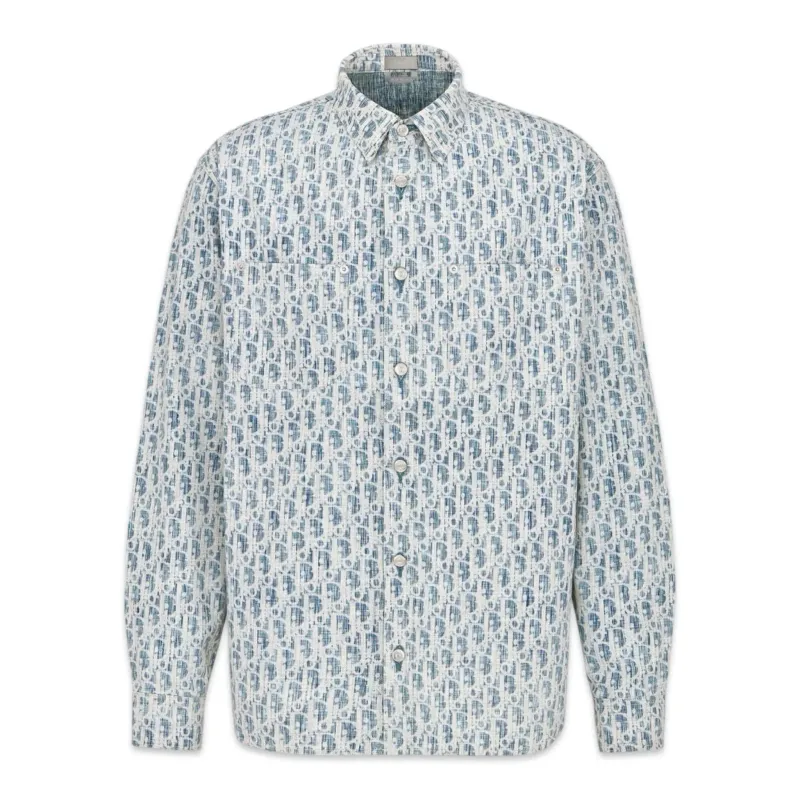 Dior Cotton Jeans Kasuri Dior Oblique blue and white