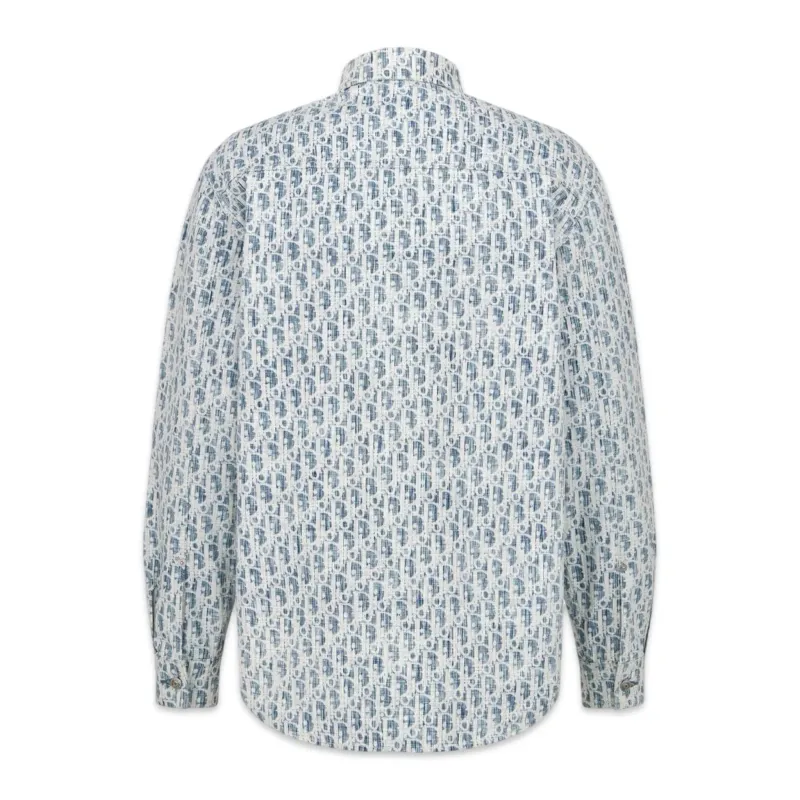 Dior Cotton Jeans Kasuri Dior Oblique blue and white