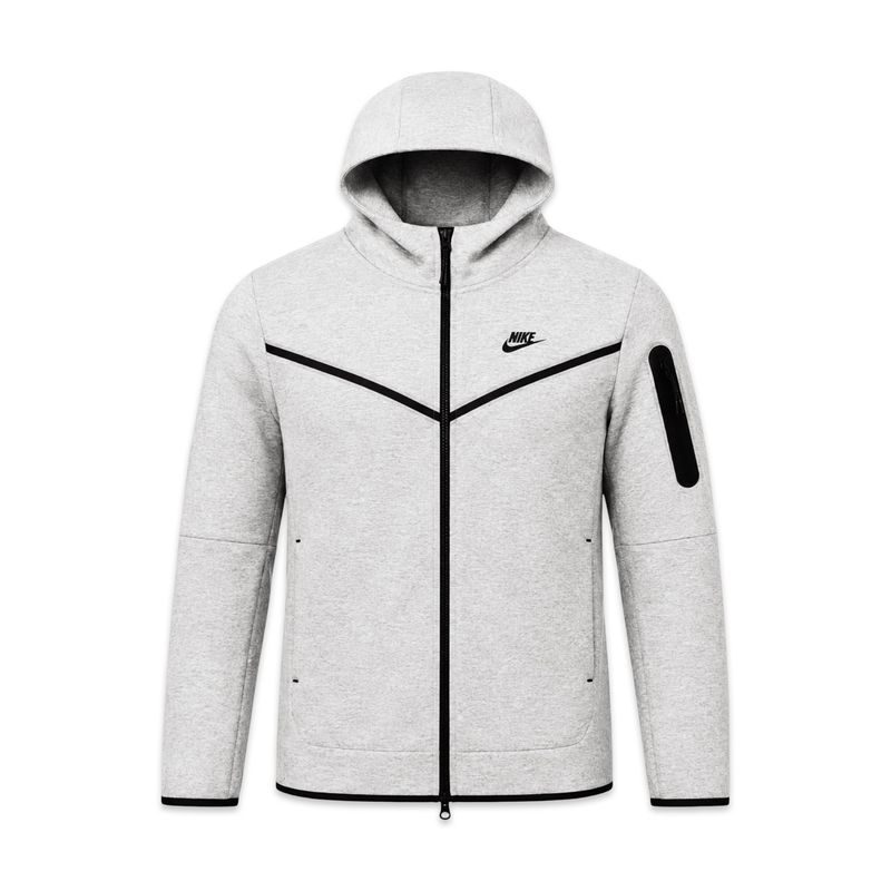 NIKE TECH FLEECE HOODIE COM Fecho - DARK GREY NIKE TECH FLEECE HOODIE COM Fecho - DARK GREY