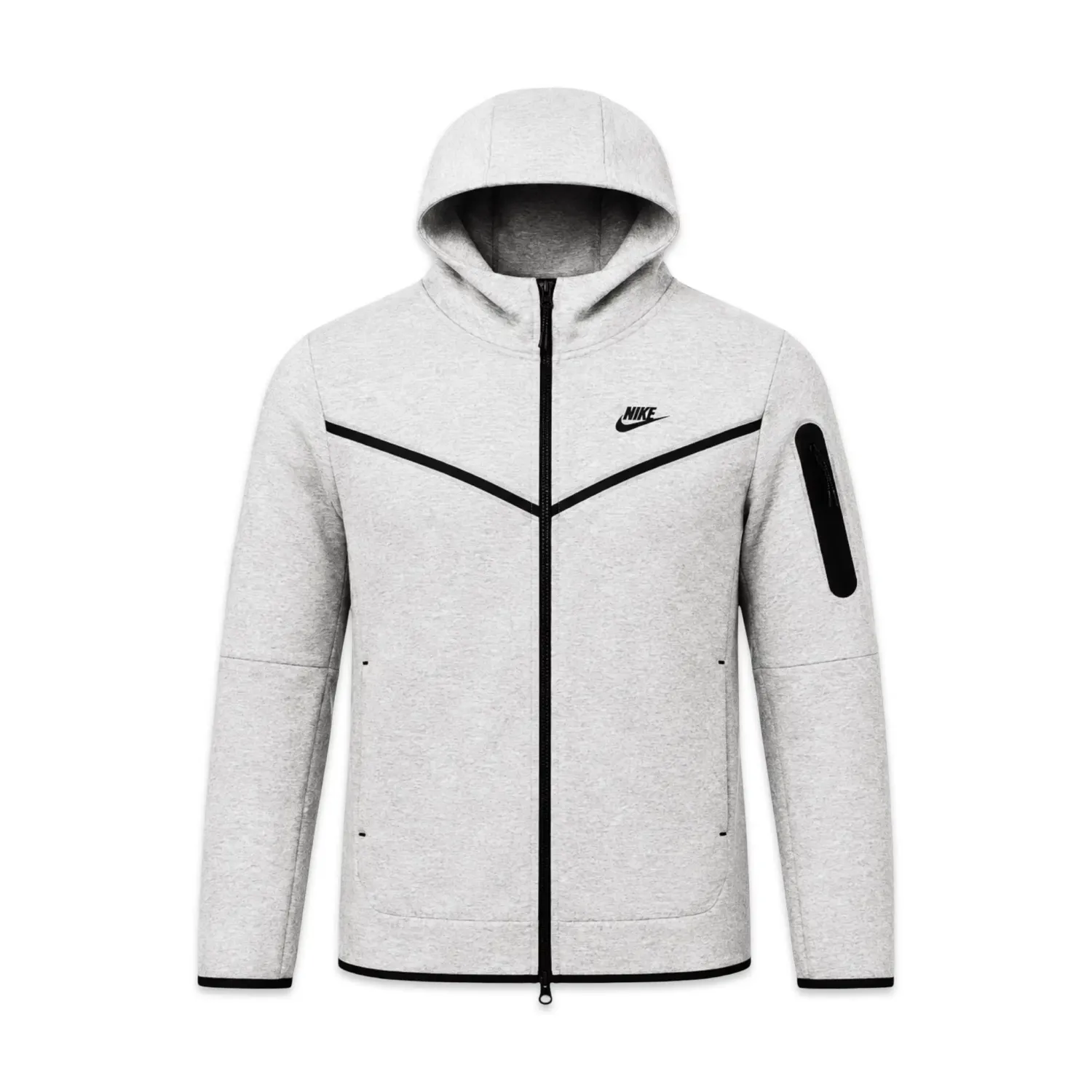 NIKE TECH FLEECE HOODIE COM Fecho - DARK GREY