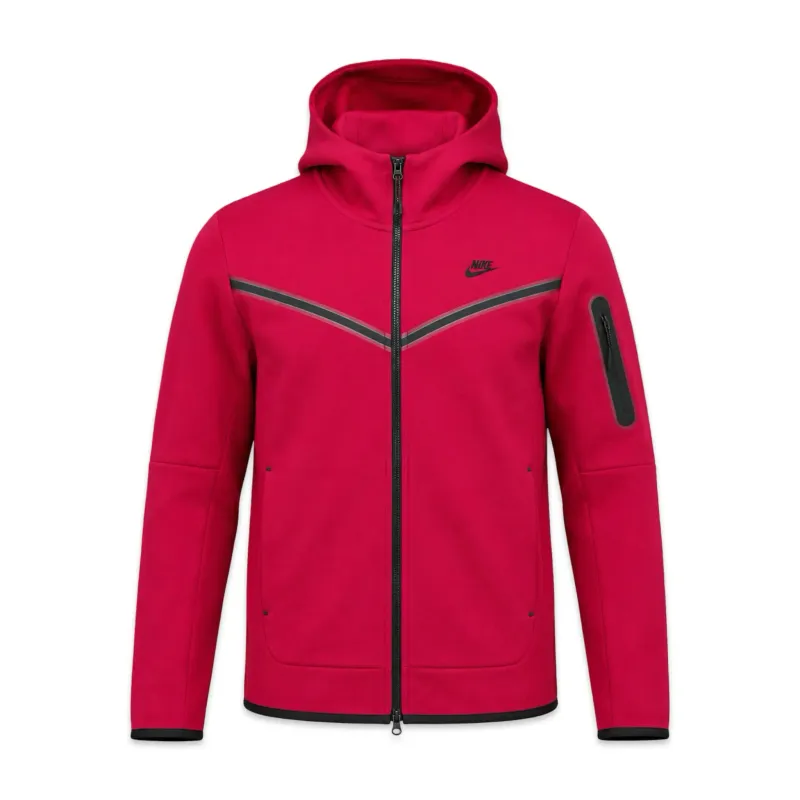 Nike Tech Fleece Windrunner Full-Zip Hoodie – University Red