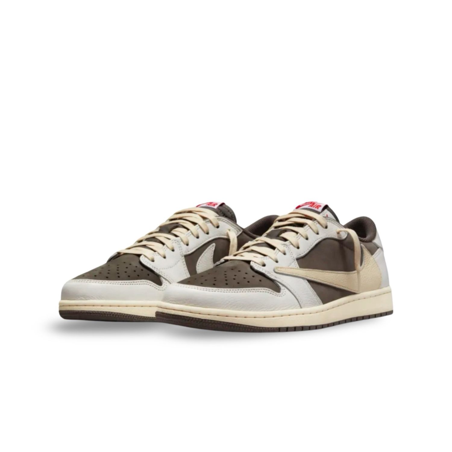 Travis Scott x Air Jordan 1 Low Retro Sail and Ridgerock WMNS