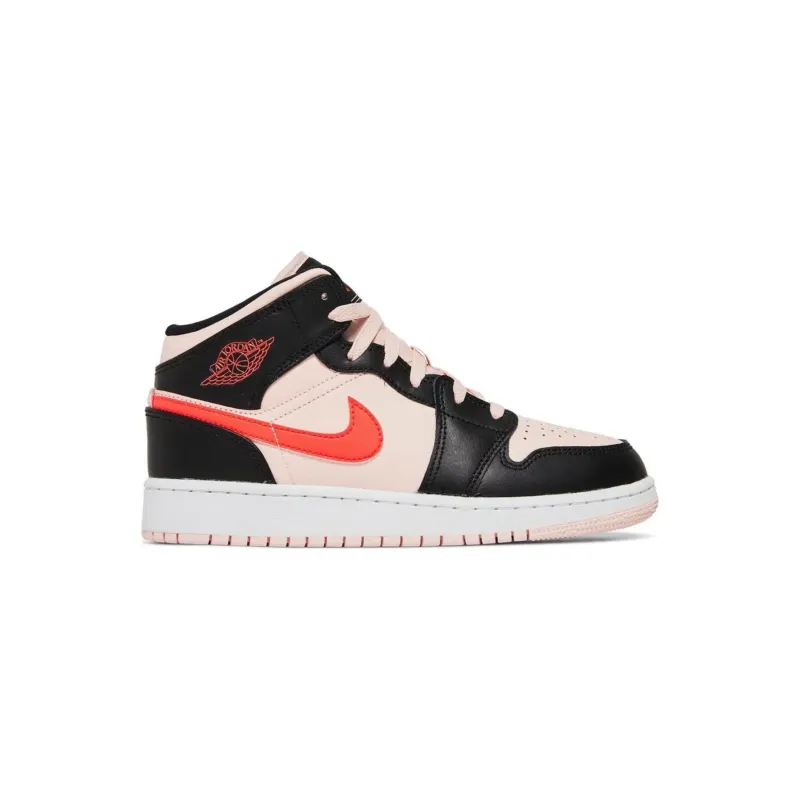 AIR JORDAN 1 MID GS 'PRETO ROSA CARMESIM' KIDS